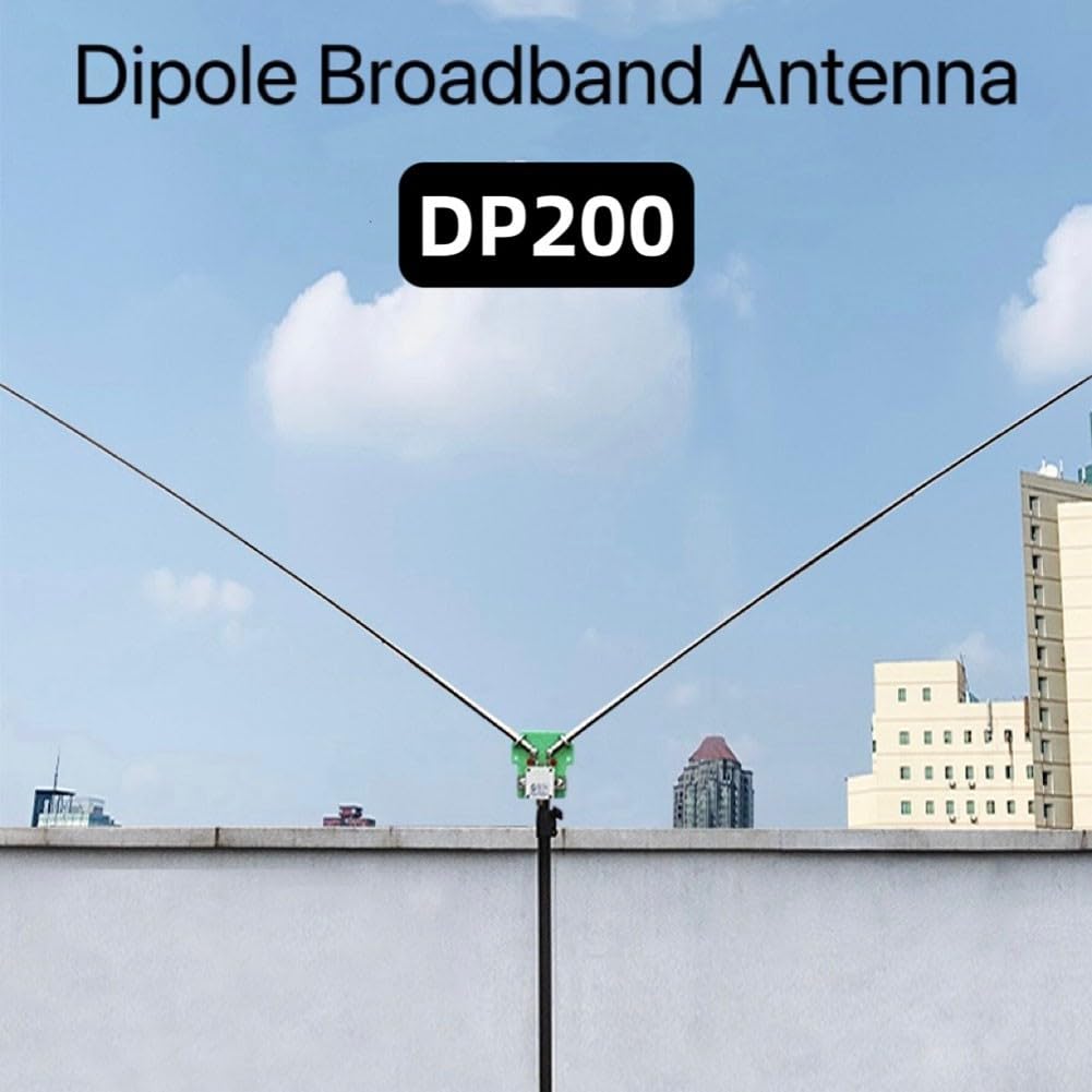 DP200 7-54 200W Antenna portatile a dipolo, antenna a banda larga migliore lunghezza regolabile antenne radio amatoriali in metallo con Matcher per lunga distanza