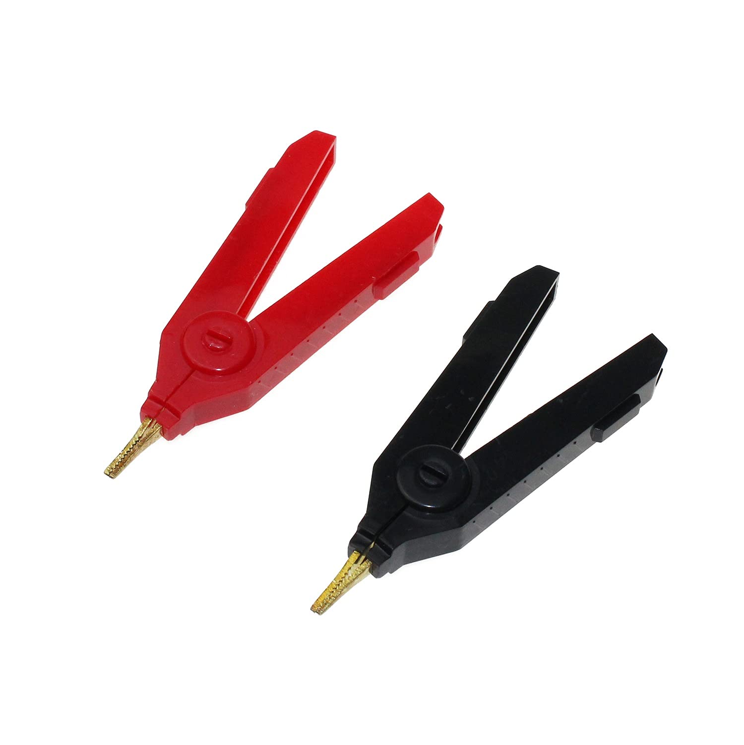 Clip d'alligator cuivre plaqué LCR pour kit composants DIY Electronics x2