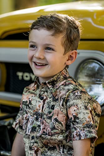 Pladra, Toddler Boy and Girl Printed Short Sleeve Cotton Shirt3