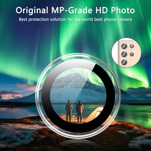 Image of Fotbor for Samsung Galaxy S24 Ultra 28 Privacy Screen Protector and Camera Lens Protector, [3s Installation], Fingerprint ID 9H+ Tempered Glass 2Pack