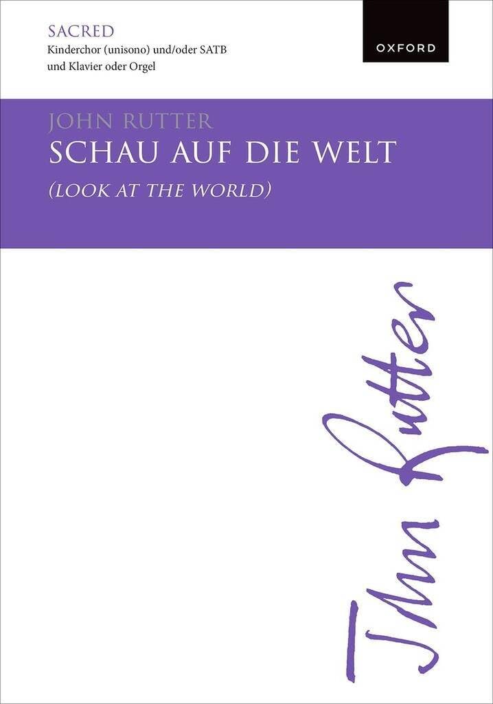 Schau auf die Welt (Look at the world): Vocal score