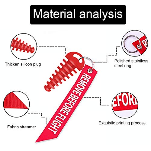 Image of Red 0.6 inch-1.5 inch Muffler Exhaust Wash Plug, Motorcycle Dirt Bike 2 Stroke w /Streamer Flight Rubber Exhaust Silencer -2 Pack