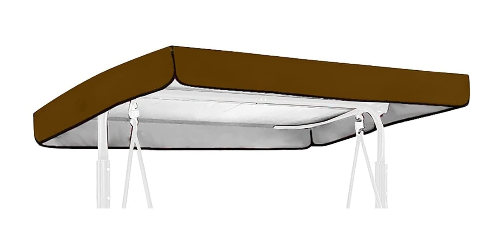 Telo di Ricambio per Altalena da Esterno Parasole per Altalena da Patio Copertura Superiore per Veranda tendalino da Giardino Tradizionale per 3 Persone Marrone 84x48x9 Pollici