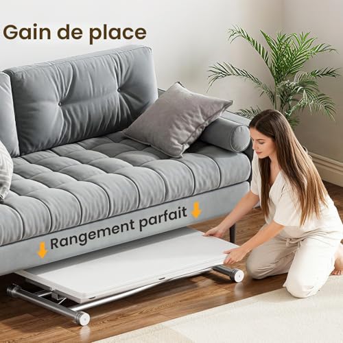 Bureau transformable blanc idéal pour le télétravail en salon - 7