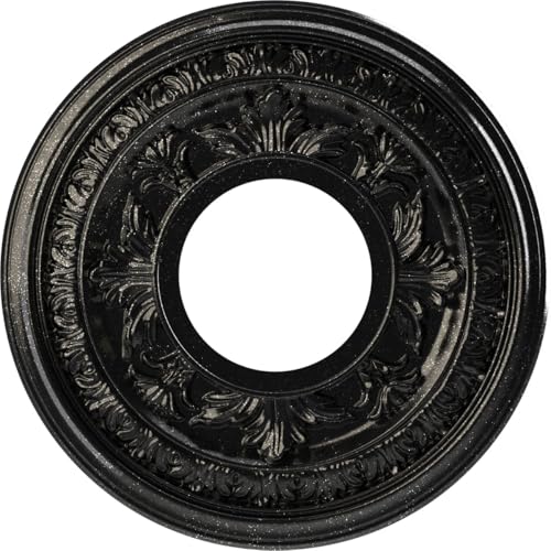 Image of Ekena Millwork 10 inchOD x 3 1 /2 inchID x 3 /4 inchP Baltimore Thermoformed PVC Ceiling Medallion (Fits Canopies up to 4 1 /4 inch), Textured Metallic Galaxy