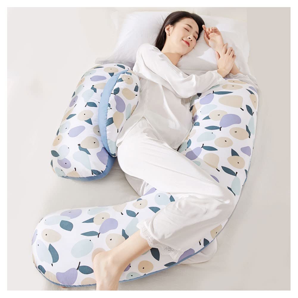 Cuscino per la gravidanza per la gravidanza Cuscini per la gravidanza per dormire 110 cm Cuscino per la gravidanza staccabile per tutto il corpo per dormire lateralmente e alleviare il mal di schiena,