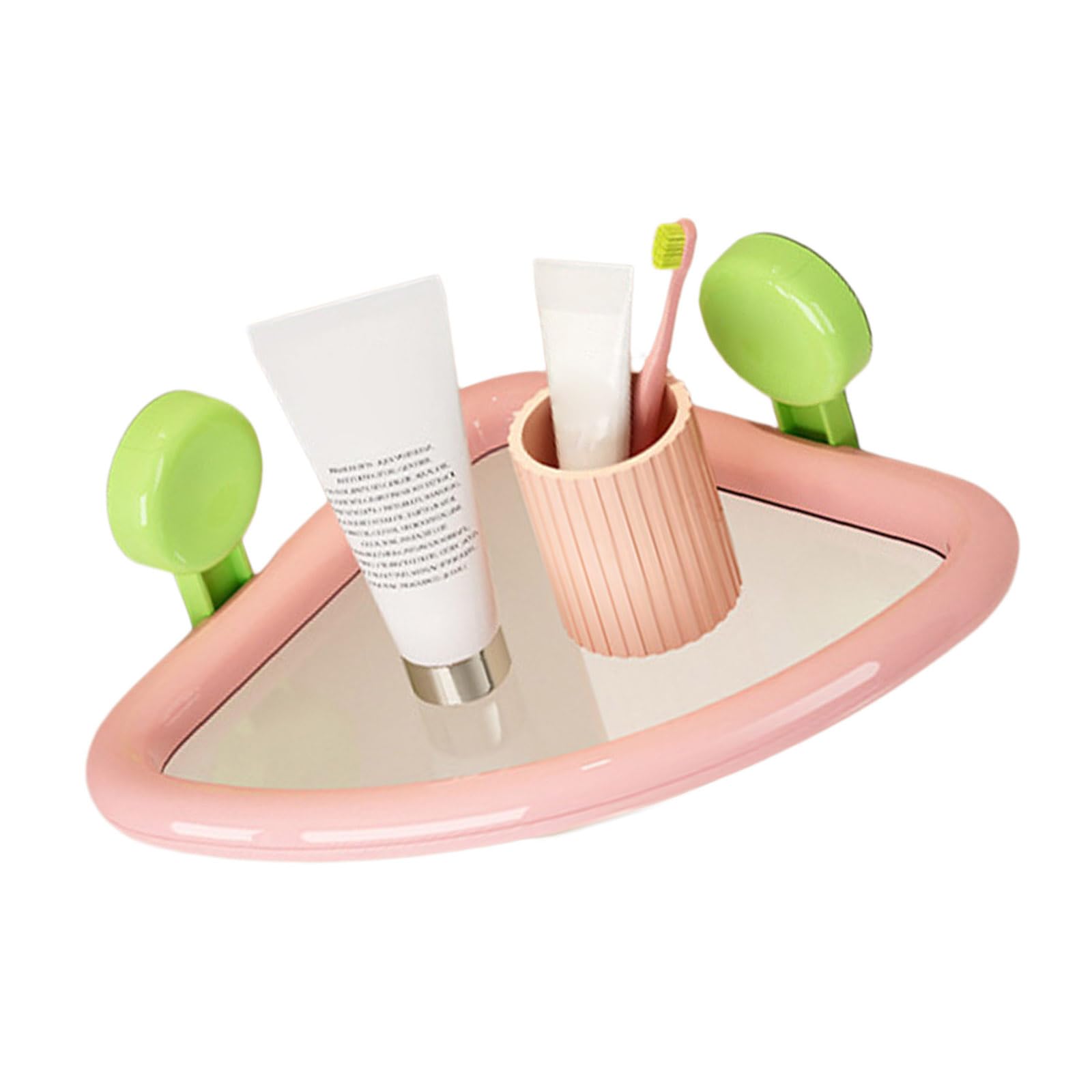 Mekalero A Corner Bathroom Storage With Suction Cups, Bs Shower Shelf For Kitchen/Bathroom, No Drilling Required Suction Dhesive Rack