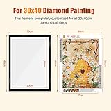 RICUVED 2 Packs of Diamond Painting Frames 30 x 40 cm, Magnetic Photo 5D (Inner Size 25 x 35 cm) – Black - Image 2