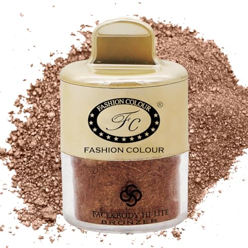Image of FASHION COLOUR Face and Body Hi-Lite Bronzer | Highlighter For Effortless Shine | Soft Glow Highlighter | Mettalics Body Shimmer | 4g | Shade 13