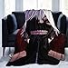 Votovcom Anime Tokyo Ghoul Stampato Kaneki Ken Anime Coperte Super Morbida Calda Pelliccia Sintetica Coperta-Coperta Ultra-Morbida Micro Pile Coperta per Casa Letto Divano Dormitorio