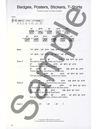 Dire Straits: Complete Chord Songbook. Partitions pour Paroles et Accords