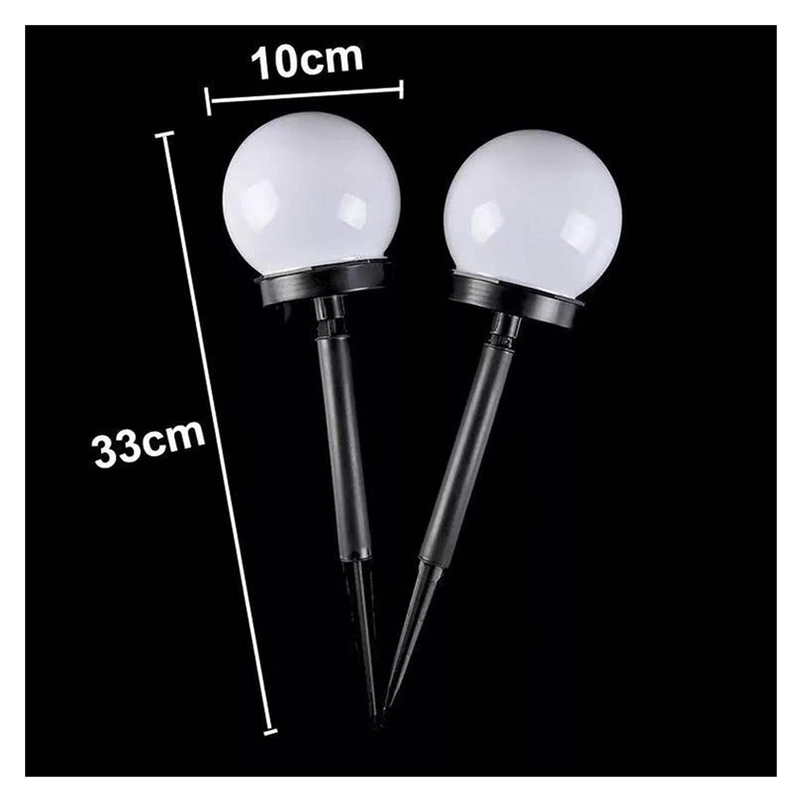 Luces Jardín 2 PCS Solar Ground Light Ball Lámpara de Bola Outdoor jardín Patio Decoración Luz del césped Luz de Césped