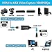 Wiistar Video Capture Card HDMI USB Video Capture Card Device Video Audio Capture Recorder Grabber 1080P30fps for Xbox PS4 DVD Camera Live Streaming