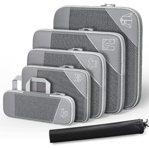 1 conjunto de cubos de embalagem de compressão para viagem expans...