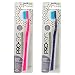 PRO-SYS® Adult Antibacterial Soft Toothbrush - Made with Soft DuPont™ Tynex® Bristles - Prevents the Growth of Bacteria with Silver and Zinc Technology (Colorful 2-Pack)
