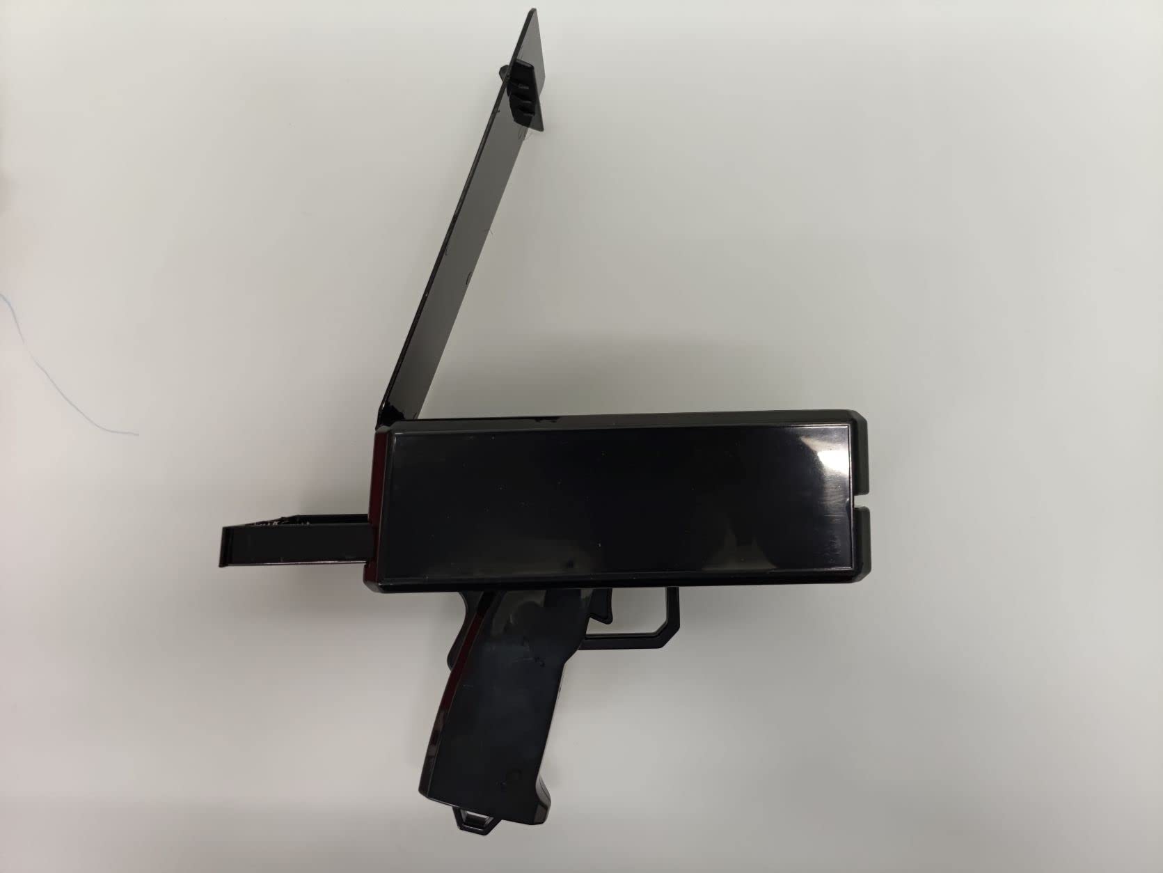 Wowok Black Money Gun Super Money Guns Paper Playing Spary Money Gun Make it Rain Toy Gun with Play Money & 9V Batteries Cash Gun for Game Party Supplies (Money Gun)