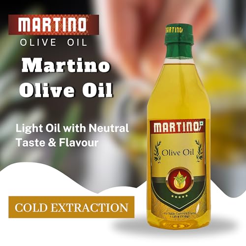 Image of Martino olive oil 1 litre Classic Olive Oil for Indian Cooking Rich in Antioxidants | Ideal for Frying, roasting, sauteing| Extra Light|Neutral Flavour