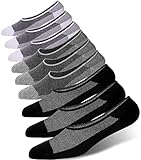 9 Pack Mens No Show Socks Casual Low Cut Thin Loafers Non Slip Boat Liners (black*3+white*3+grey*3)