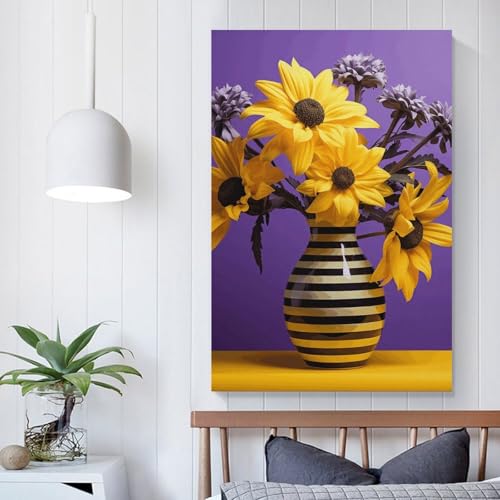 Impression sur toile moderne florale de qualité supérieure pour maison - 5