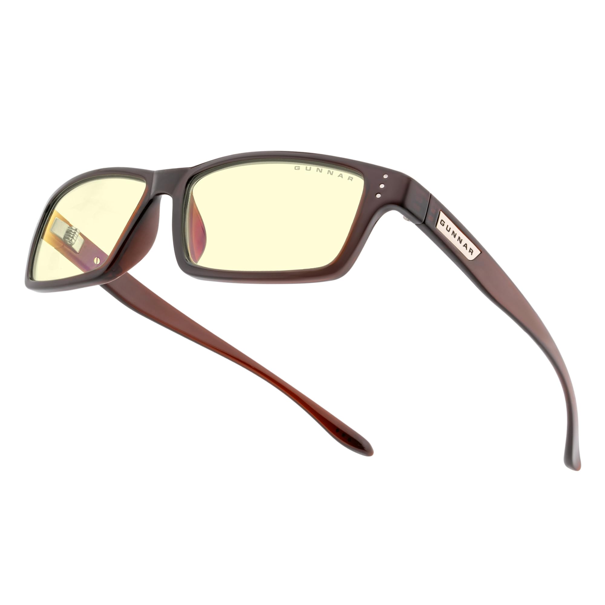 Gunnar Optiks RIO-00201 Riot Computer Glasses, Block Blue Light, Anti-Glare, Minimize Digital Eye Strain, Prevent Headaches, Reduce Eye Fatigue and Sleep Better, Espresso/Amber