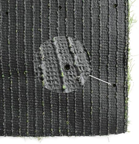 iCustomrug Artificial Thick Realistic Grass Mats & Turf Rugs 2' X 3' Synthetic Grass in Many Custom Sizes and Widths with Finished Edges with Binding Tape(Pack of 2) - 5