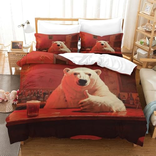 Parure de couette 140x200 microfibre ultra douce art 3D - 3