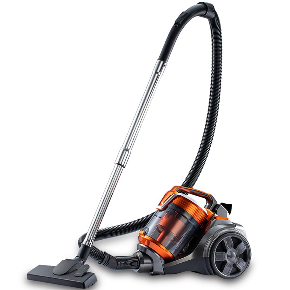 RJJWXSMGS 3600W Bagless Cylinder Vacuum Cleaner,Cyclonic Carpet and Hard Floor Cleaner,Lightweight and Low Noise,HEPA Filter,Extendable Hose