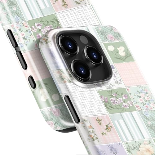 Coque iPhone 15 Pro Max mignonne silicone rigide antichoc motif fleurs - 6