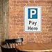 Compladeta Pay Here Sign Outdoor, Uv Printed Rust Free Aluminum 12 X 8 In,Yard Sign For Home, Business, Driveway Alert