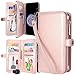 Galaxy S9 Plus Case, Harryshell Luxury 11 Card Slots Mirror PU Leather Zipper Wallet Flip Kickstand Protective Case Cover with Wrist Strap for Samsung Galaxy S9 Plus (2018) (Rose Gold)