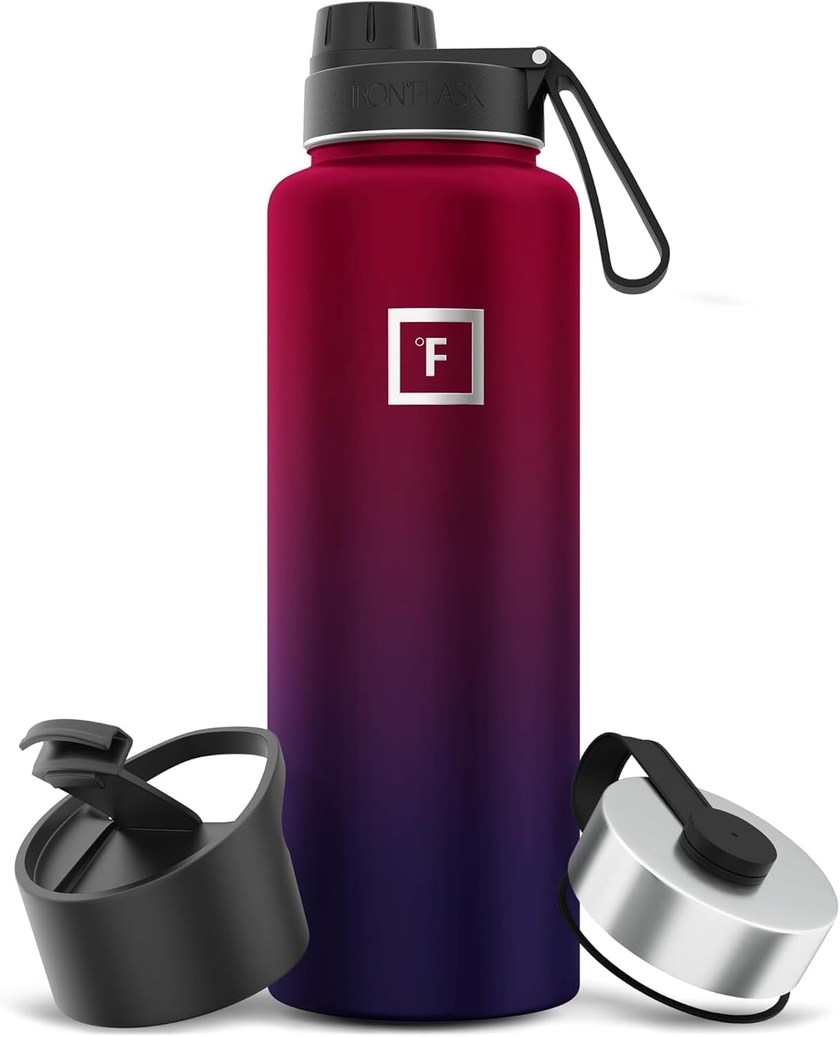 Edelstahl Trinkflasche mit Strohhalm - 650/950/1200/1800 ml - Kohlensäure Geeignet Auslaufsicher Doppelwandig Isoliert Thermosflasche BPA-Freie - Wasserflasche Sport Gym Fitness Reisen Kinder