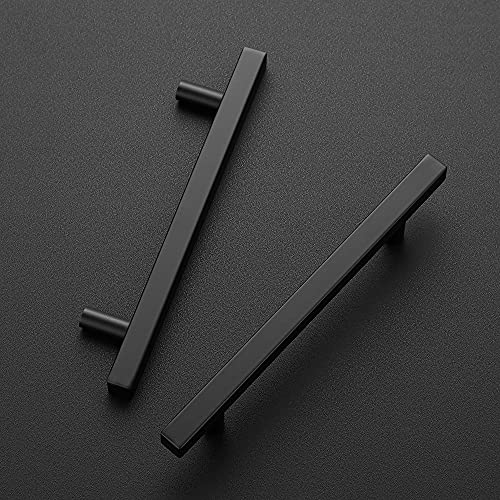Image of Ravinte 45 Pack 7.38'' Square Cabinet Pulls Matte Black Stainless Steel Kitchen Drawer Pulls Cabinet Handles 7-3 /8 inchLength,5 inch Hole Center