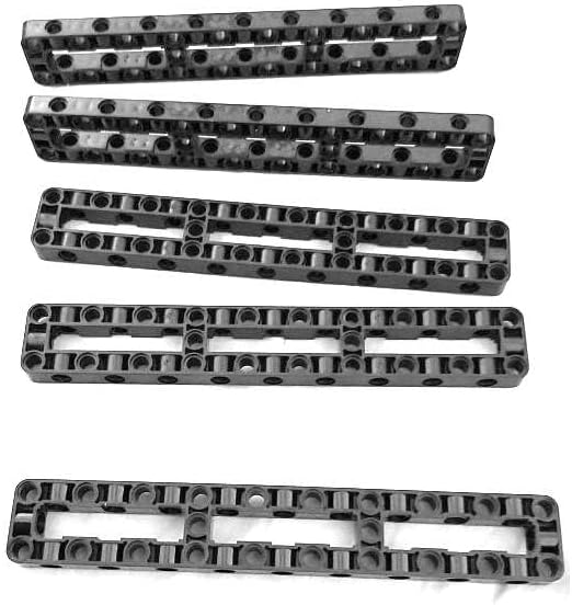 5 Pack MOC 67491 3x19 Technical Liftarm Beam Frame -Thick Construction Frame with Center Hole for DIY Car Building Toys
