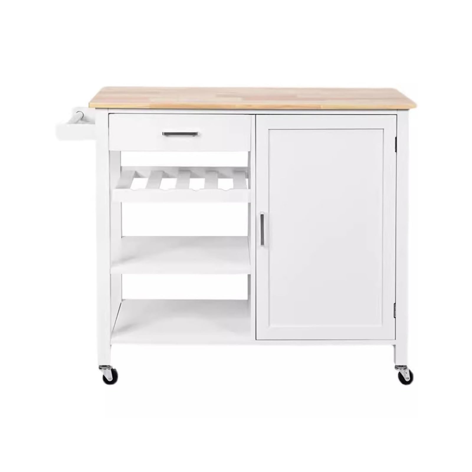 Fzl02068lm One Color Serving Trolleys Kitchen Island Table Movable Multifunctional Cutting Bar Counter Household Open Dining Cabinet Organization