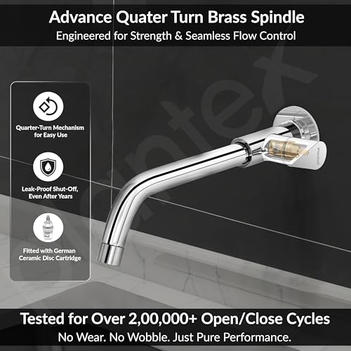 Image of Plantex Pure Brass Sink Tap for Kitchen /Sink tap Faucet for homesink /12 inch Long spout with Water Saving nozzel - 7 Year Warranty (PAC-1811-Chrome)
