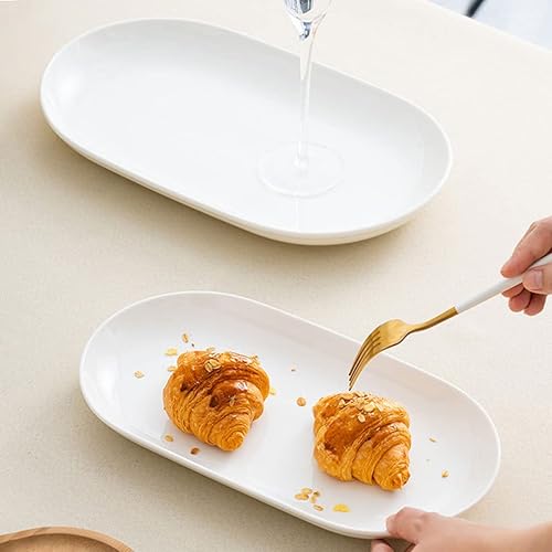 Miniatura 2 de Bandeja de sushi Bandeja blanca Bandeja para pasteles Bandeja de aperitivos Bandeja redonda para fregadero de cocina Bandeja de refrigerio Servidor