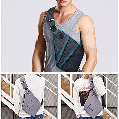pedkit Bolsa tipo estilingue casual anti-roubo à prova d'água tórax tipo mensageiro capa traseira p