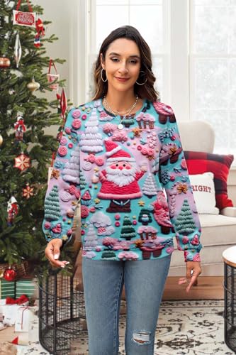 Ugly Christmas Sweatshirt Women Merry Christmas Pullover Funny Animal Tops | Vilove Ugly Christmas Sweatshirt Women Merry Christmas Pullover Funny Animal Graphic Tops Causal Hoodie 4 Ugly Christmas Sweatshirt Women Merry Christmas Pullover Funny Animal Tops | Vilove Ugly Christmas Sweatshirt Women Merry Christmas Pullover Funny Animal Graphic Tops Causal Hoodie - Image 5