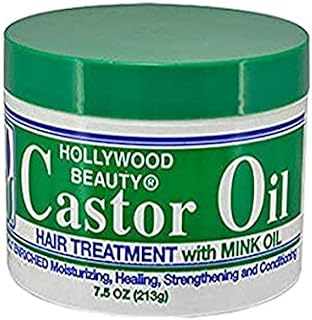 Hollywood Beauty Castor Oil Hair Treatment with Mink Oil, 7.5 Ounce
