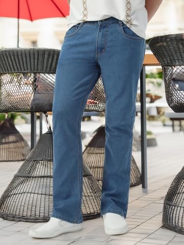 Image of Neostreak Men's Washed Bootcut Jeans Stretchable