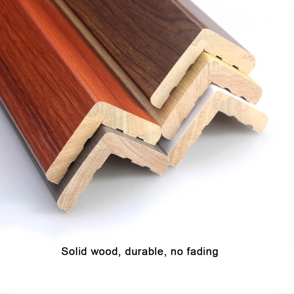 Perfil Protector De Esquinas De Aleación De Madera, 80/100/120cm, Perfil Ángulo, Perfil Borde De Escalera, Protección De Cantos para Paredes Casa Cocina Oficina(Oak,120cm/48'')