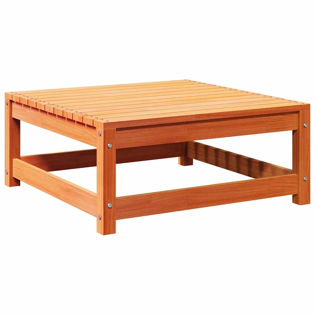 vidaXL Taburete de Jardín, Reposapiés Otomana de Palets, Mesa de Centro, Asiento para Patio Terraza, Madera Maciza de Pino Marrón Cera