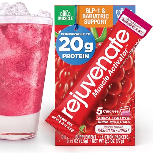 Rejuvenate, Perfect Amino Acid Blend, 1 Stick = 20g Whey Protein, 5 Calories, Vegan Friendly EAA + BCAA for Muscle Growth, Strength & Energy, GLP-1 & Bariatric Support, No Bloat, No Sugar