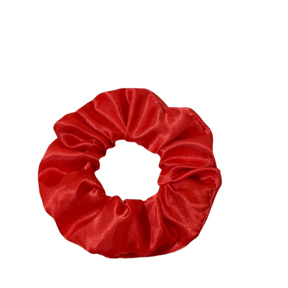 10pcs LED Hair Scrunchies Light Up Elastic Bands Women Girls Party Glow Headband Hair Wear (Red)