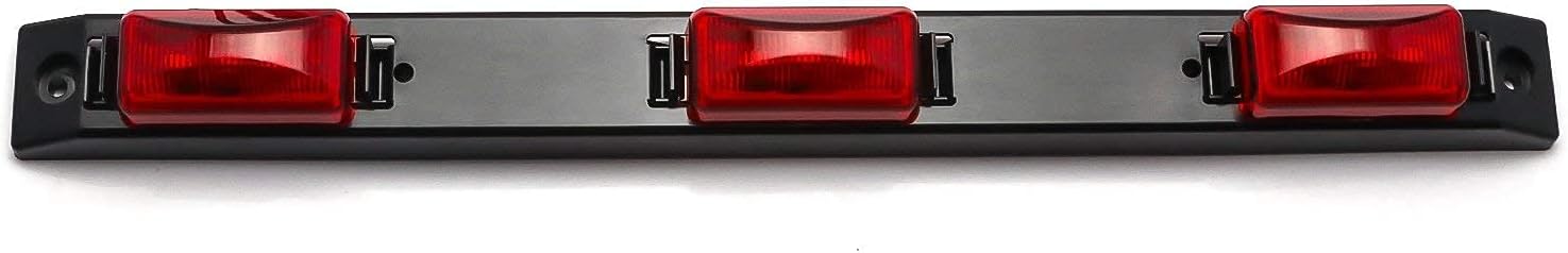 x xotic tech 1pc Red Lens Rear Truck Tailgate Running Light Bar,Compatible with Ford F-150 F-250 F-350 F-450 Dodge RAM 1500 2500 3500 or Chevy Silverado or GMC Sierra etc(Red 9-LED)