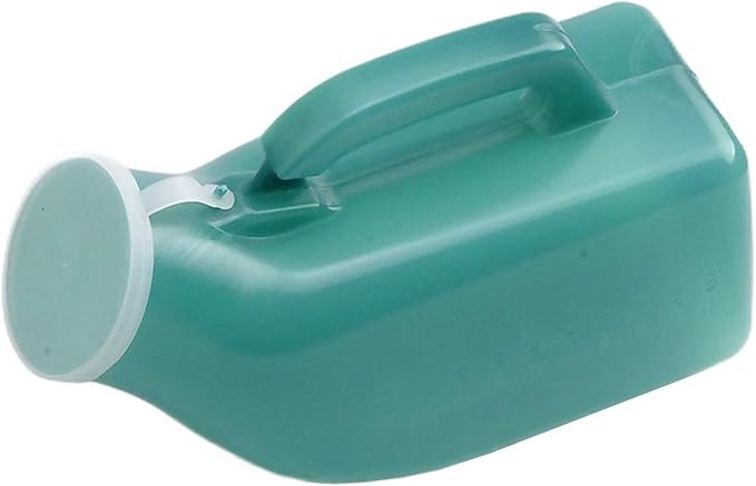 Orinal masculino, botella para orinar, recipiente de recolección de orina para hombres, fabricado en plástico grueso con tapa roscada y cámara urinaria hermética, ideal para viajes y uso en cama miniatura 6