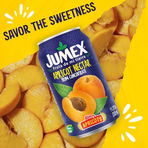 Image of Jumex Apricot Nectar Juice - Made with Fresh Fruit Puree & Apricot Juice Concentrate for Smoothie Mix, Cocktail Mixers & Kids Beverages - 11.3oz, 24 Pack Canned Drinks