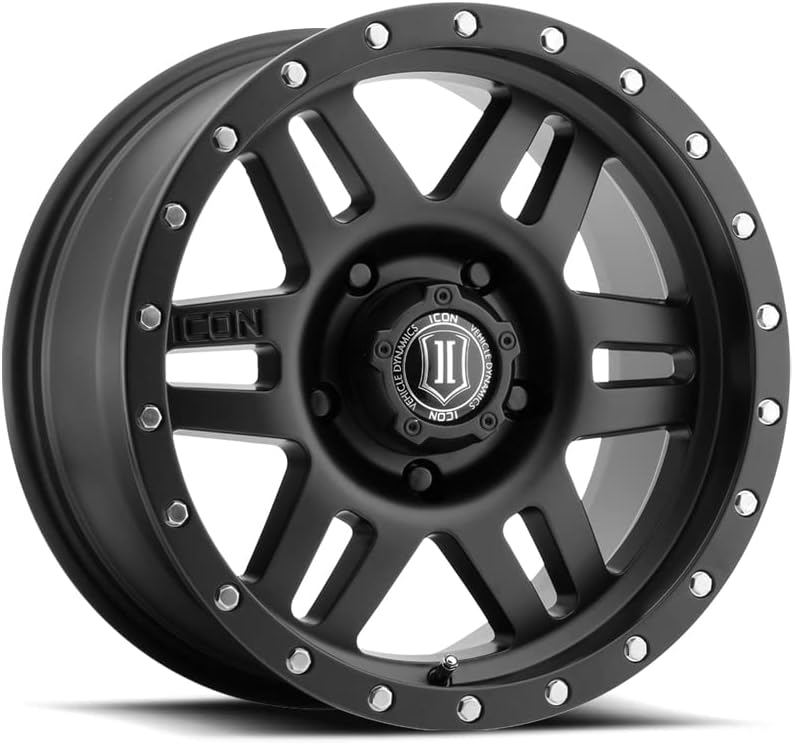 ICON Alloys Six Speed, Satin Black, 17 x 8.5/6 x 135, 6mm Offset, 5" BS, 1417856350SB
