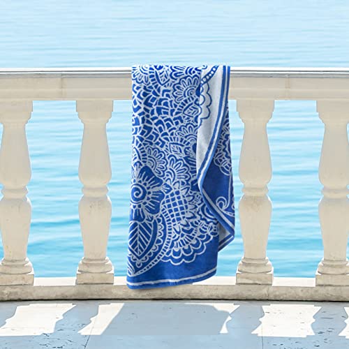 Superior 100% Cotton Indie Trendy Round Beach Towel #TOP3