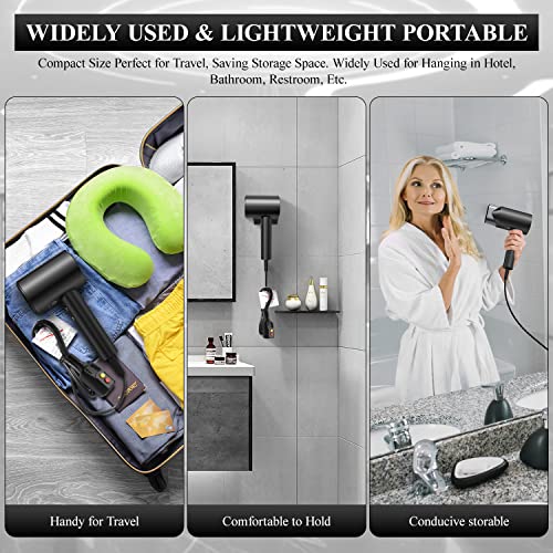 Ionic Hair Dryer, 1875W Led Smart Pro Salon Blow Dryer, Matte Metal Body Multi-Protection & Noise-Cancelling Hairdryer, Lightweight Constant Temp Negative Ions Hair Dryers, Black #TOP5